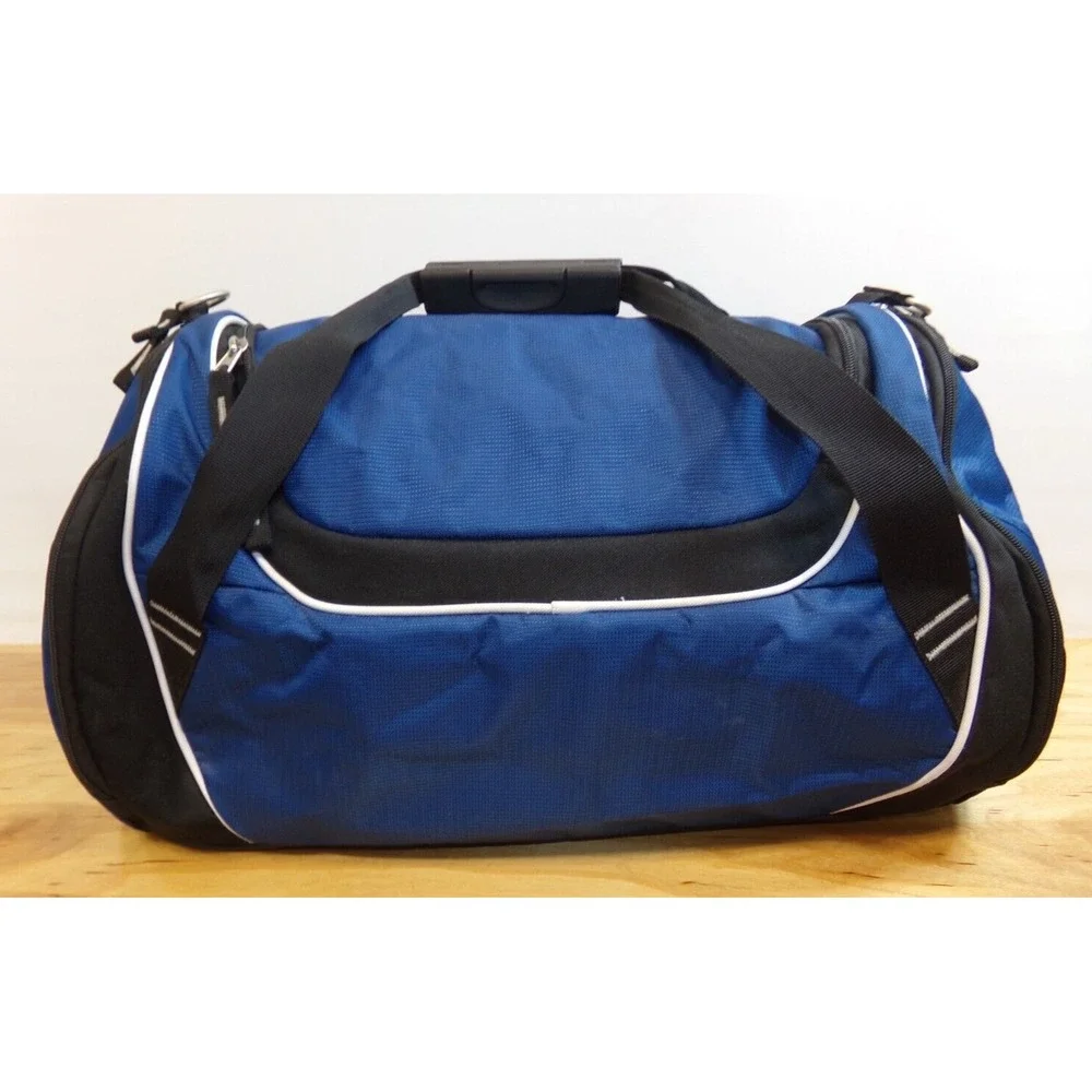 OGIO Duffel Bag Work Gym Travel Ventilated Shoe Area Blue Black w/ LOGO NO Strap